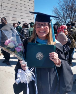 Rebecca Schnakenberg graduating from Eastern Michigan University